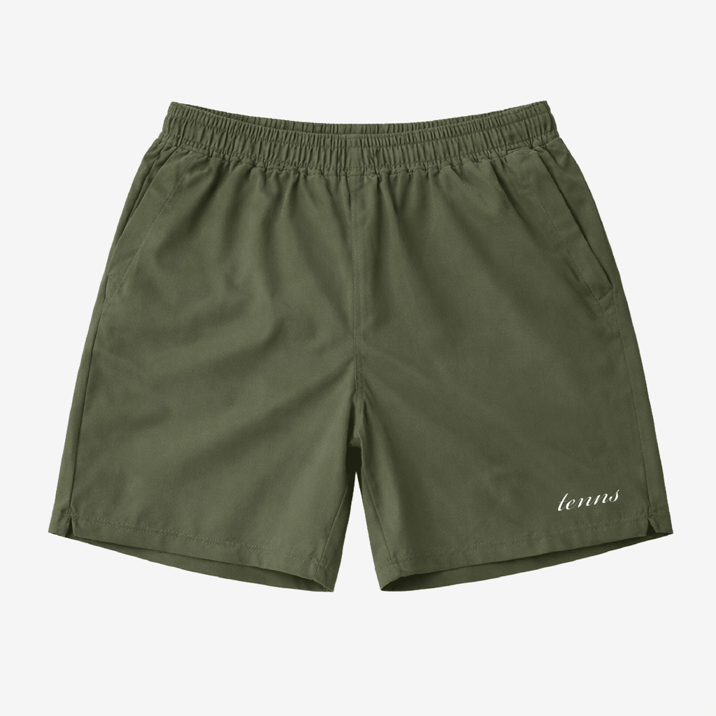 Classic Unlined Tennis Shorts - Moss Green